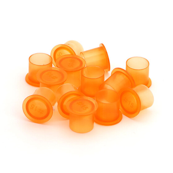 THE INKED ARMY - Ink Caps - Wide Base - Orange - Ø 15 mm - 450 pc/pack