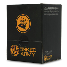THE INKED ARMY - Farbkappen - Breiter Fußrand - Orange - Ø 15 mm - 450 Stück/Pack