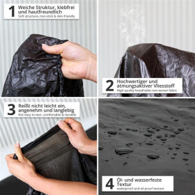 Behandlungsstuhl Cover - Schwarz - 210 cm x 90 cm - 10 Stk./Pack