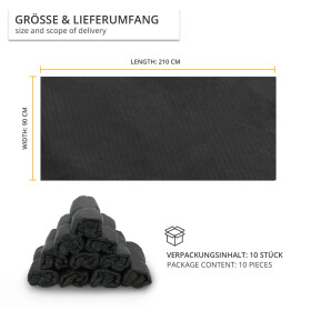 Behandlungsstuhl Cover - Schwarz - 210 cm x 90 cm - 10 Stk./Pack