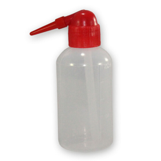 Spritzflasche transparent  mit Verschluss rot  250 ml