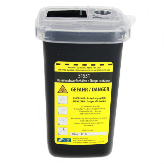 Abwurfbehälter - Nitras Sharps Container - 1 Liter