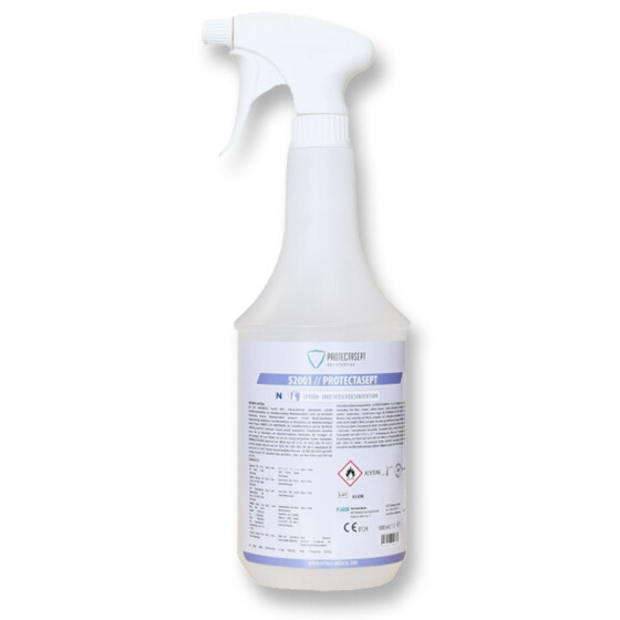 PROTECTASEPT - Sprüh- und Wischdesinfektion - Duft Neutral - 1000 ml (inkl. Sprühkopf)