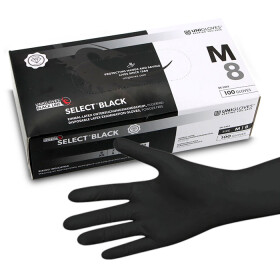 SELECT BLACK - Latex - Examination gloves - Black XS