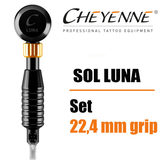 CHEYENNE - Tattoo Machine - SOL Luna - Set with 22,4 mm grip - Black