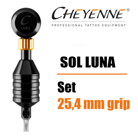 CHEYENNE - Tattoo Machine - SOL Luna - Set with 25,4 mm grip - Black