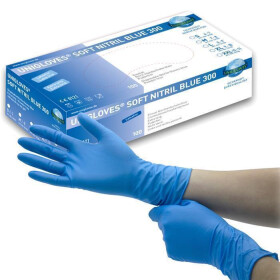 UNIGLOVES - Nitril - Examination gloves - Soft Nitril Blue 300 - Extra long S