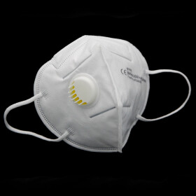 Atemschutz - Faltmaske FFP2 mit Ventil - Wei&szlig;