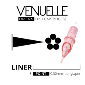 Venuelle - Omega PMU Cartridges - 5 Point Round Liner...