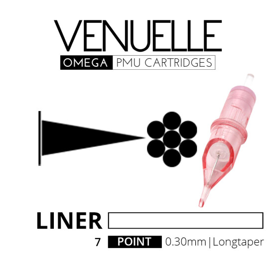 Venuelle - Omega PMU Cartridges - 7 Point Round Liner 0,30 LT