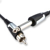 EZ - RCA Silikon Wire - Straight - 180 cm Black