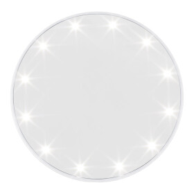 RIKI SKINNY - SUPER FINE 5x - LED Makeup Spiegel mit Tragehalterung - Selfie Funktion Weiß