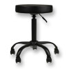 Tattoo Stainless Steel Work Chair - Tabouret - Height Adjustable 55 cm - 72 cm Black