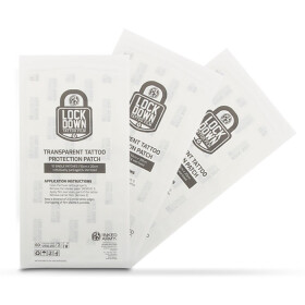 THE INKED ARMY - Lock Down - Atmungsaktive Hautschutzauflage - Einzelfolie 20 cm x 10 cm - 10 Stück