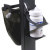 CONPROTA - Multifunctional station with towel dispenser black, disinfectant wipes can holder, trash bag holder