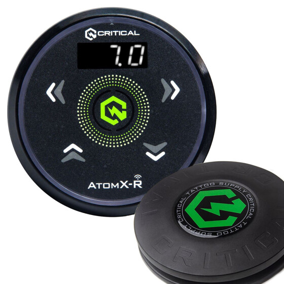 CRITICAL - Netzgerät - Atom X-R Schwarz/Schwarz und Fußschalter Schwarz/Grün CXP19 - BUNDLE