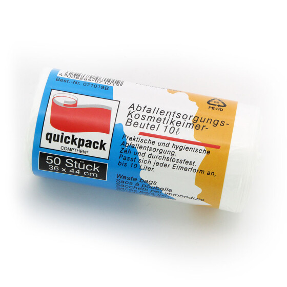 QUICKPACK - Müllbeutel für Kosmetikeimer - 10 Liter
