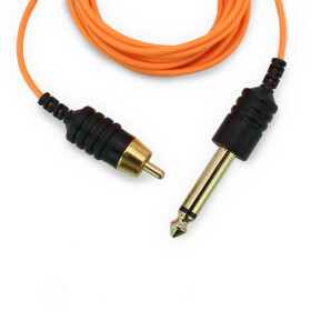 THE INKED ARMY - Lightweight RCA Silicone Cable - 215 cm Straight - Orange