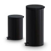 ALDA - Pedal Garbage Can - Stainless Steel Trash Can with Silent Closure - Black