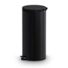 ALDA - Pedal Garbage Can - Stainless Steel Trash Can with Silent Closure - 30 Liters - Black