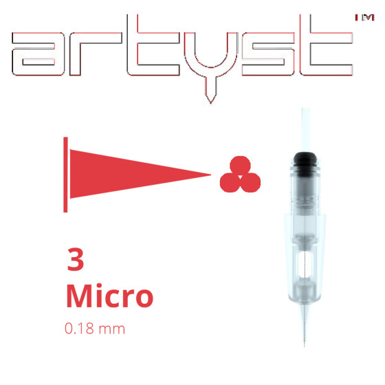 ARTYST - H1 PMU Cartridges - 3 Micro - 0,18 mm