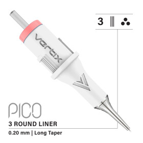 VERTIX - Pico PMU Membrane Cartridges - 3 Round Liner 0,20 mm MT