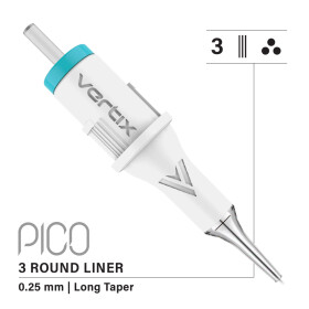 VERTIX - Pico PMU Membrane Cartridges - 3 Round Liner 0,25 mm LT