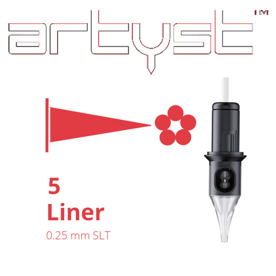 ARTYST by Cheyenne - Basic PMU Cartridges - 5 Liner - 0,25 mm - 20 pcs/pack