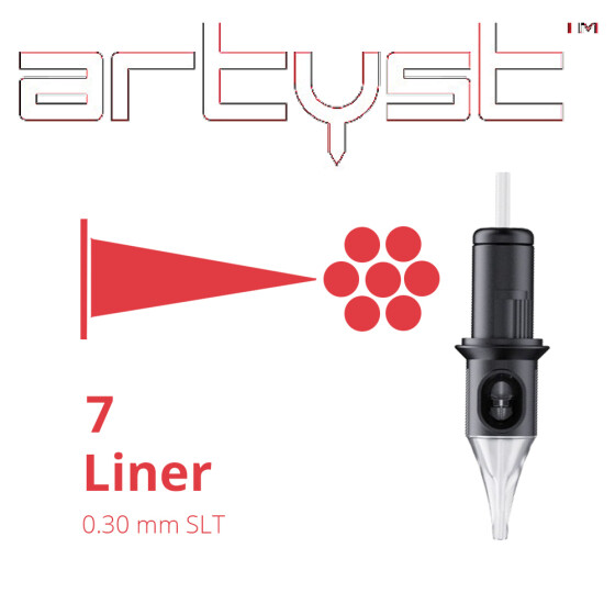 ARTYST by Cheyenne - Basic PMU Cartridges - 7 Liner - 0,30 mm LT - 20 pcs/pack