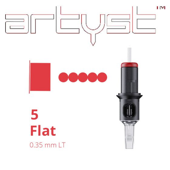 ARTYST by Cheyenne - Basic PMU Cartridges - 5 Flat - 0,35 mm LT - 20 Stk/Pack