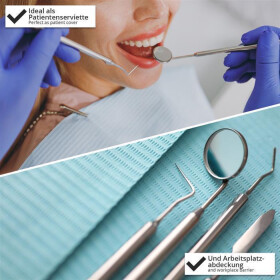 Arbeitsplatzabdeckung - Patientenservietten - 500 Stück - 33 cm x 45 cm - Farbe Schwarz