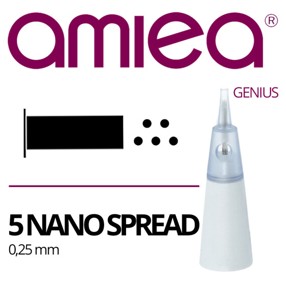 AMIEA - Cartridges - Genius - 5 Nano Spread - 0,25 mm - 10 pcs/pack