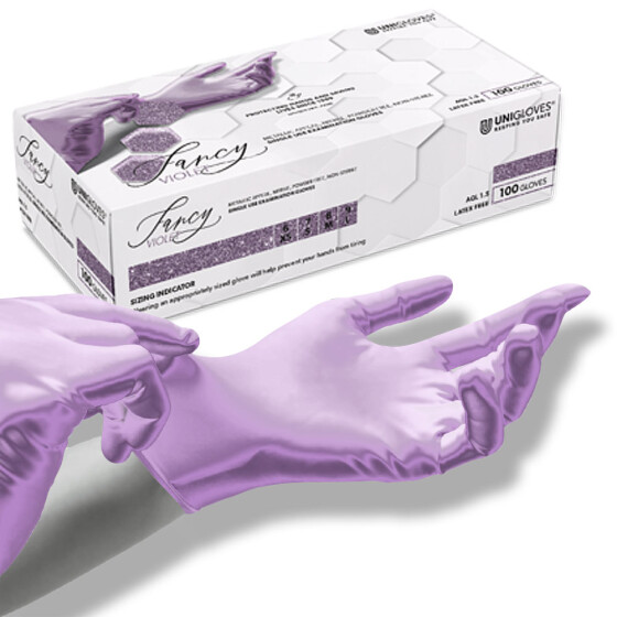 UNIGLOVES - Nitril - Examination Gloves - Fancy Violet S