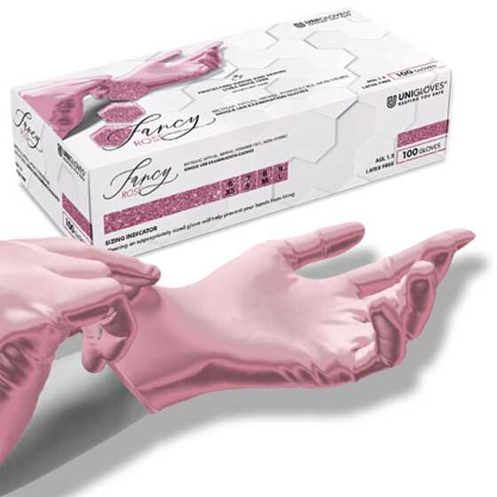 UNIGLOVES - Nitril - Examination Gloves - Fancy Rose M