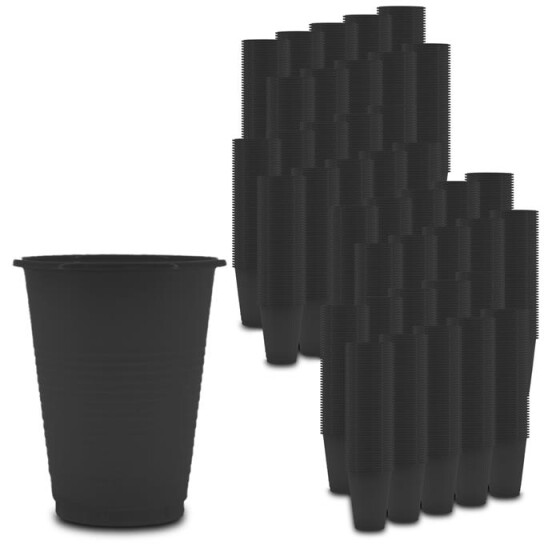 Mouth Rinsing Cup - Disposable Cup 180 ml 2000 Pcs/Pack - Black