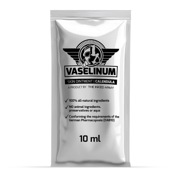 THE INKED ARMY - Vaselinum Calendula 10 ml Sachet - Aftercare - mit Ringelblumen Extrakt 1 Stück