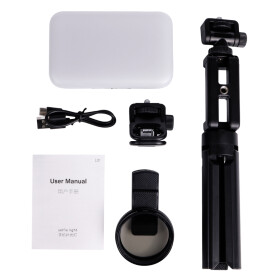 LED Selfie Light Set - Foto-/Videolampe mit Kameralinse
