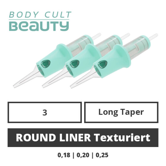 BODY CULT BEAUTY - Precision PMU Cartridges - 3 Round Liner Texturiert - 20 Stk.